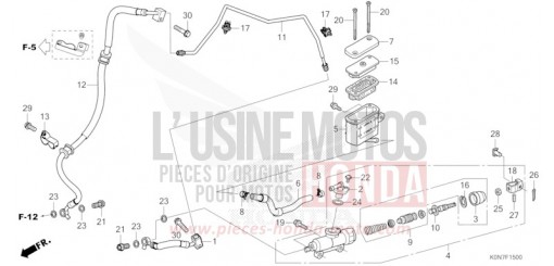 REAR BRAKE MASTER CYLINDER CBF125MM de 2021